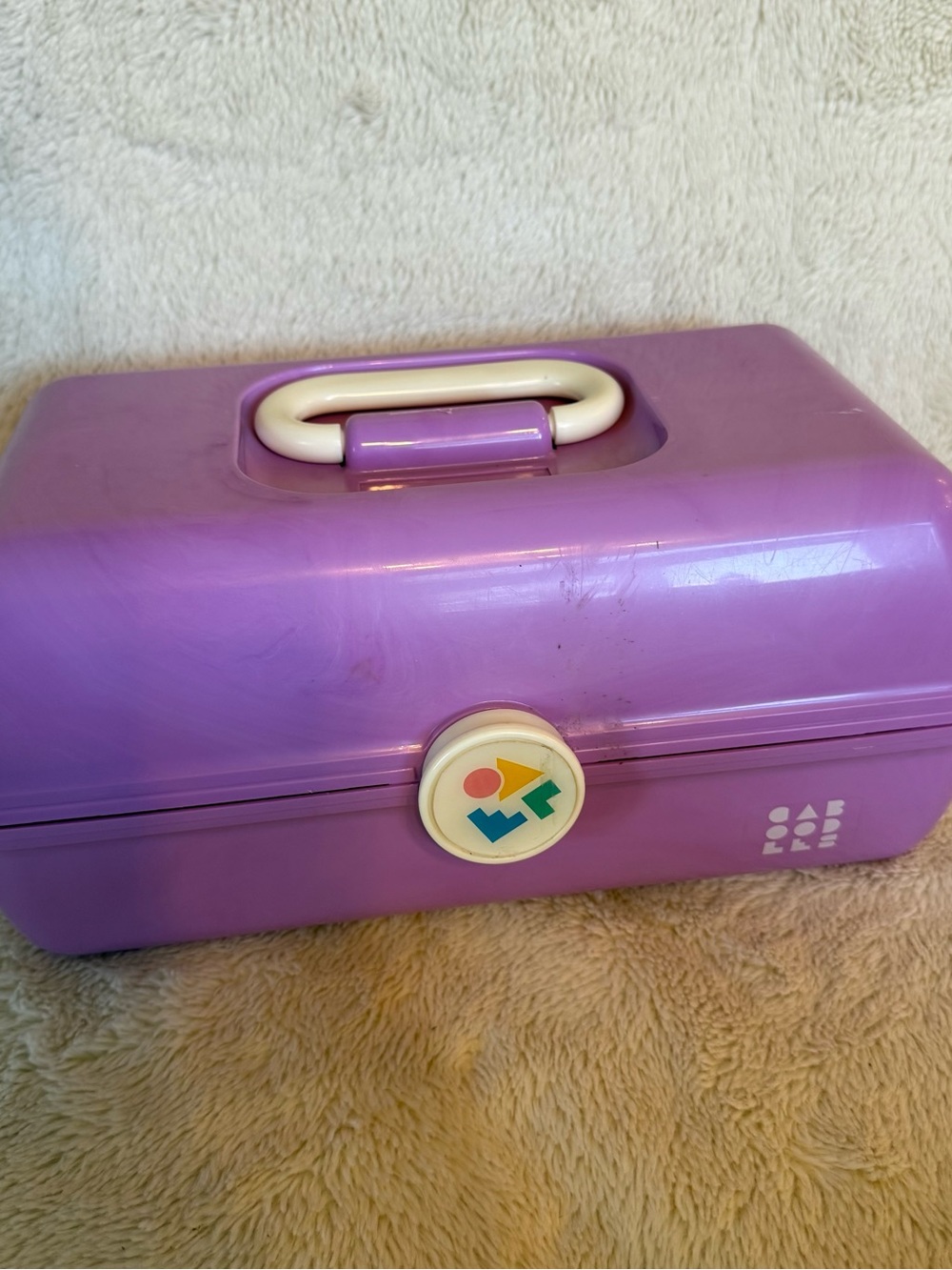 Caboodles Purple Cosmetic Case with White Handle